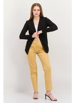 BCBGeneration Women Split Neck Solid Long Sleeve Cardigan, Black  - Image 4