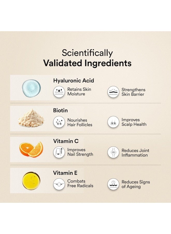 WELLBEING NUTRITION Pure Korean Marine Collagen Peptides Supplement for Skin, Hair, Nails & Joints | Clinically Proven | High Absorption 8 gms Collagen, Valencia Orange, 120 gms - Image 5