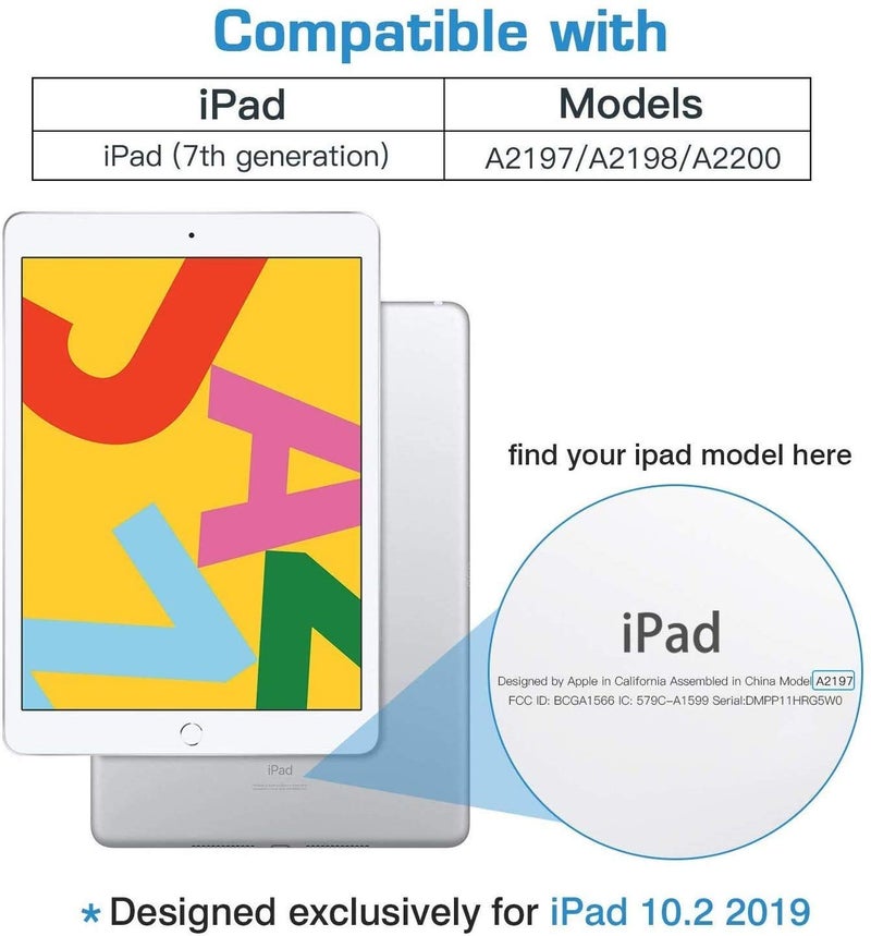 MOCA Case for 10.2 inch iPad 9th 8th 7th Generation 10.2" iPads 2021 2020 2019 Launch A2603 A2604 A2605 A2270 A2428 A2429 A2430 A2197 A2198 A2200 Flip Cover - Image 2