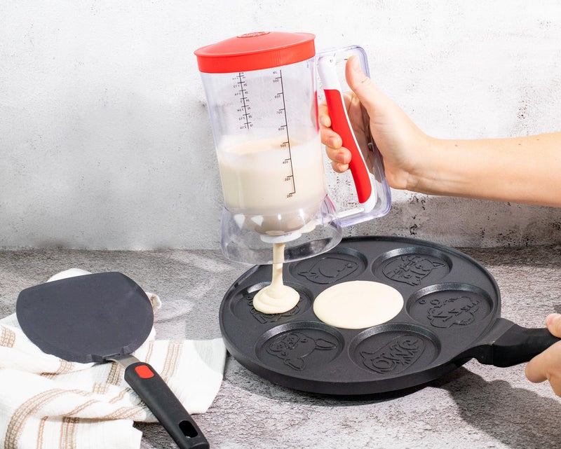 Dalup Enterprises Mess-Free Pancakes Pourer & Cupcake Batter Dispenser | 4 Cup Capacity | Precision Pour Control & Easy-Squeeze Handle | BPA-Free Kitchen Tool for Waffles, Crepes & Muffins - Image 4