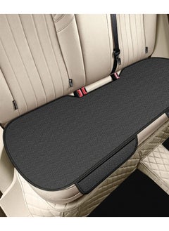 MLADEN 3PCS Universal Car Seat Cushion Set 3D Soft Linen Breathable Car Seat Cushion for Front and Back Seat Comfort Non-slip Breathable Ice Silk Cushion Car Interior Accessories (Black/3PCS)  - Image 5