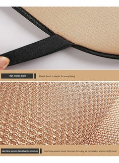 MLADEN 3PCS Universal Car Seat Cushion Set 3D Soft Linen Breathable Car Seat Cushion for Front and Back Seat Comfort Non-slip Breathable Ice Silk Cushion Car Interior Accessories (Black/3PCS)  - Image 4