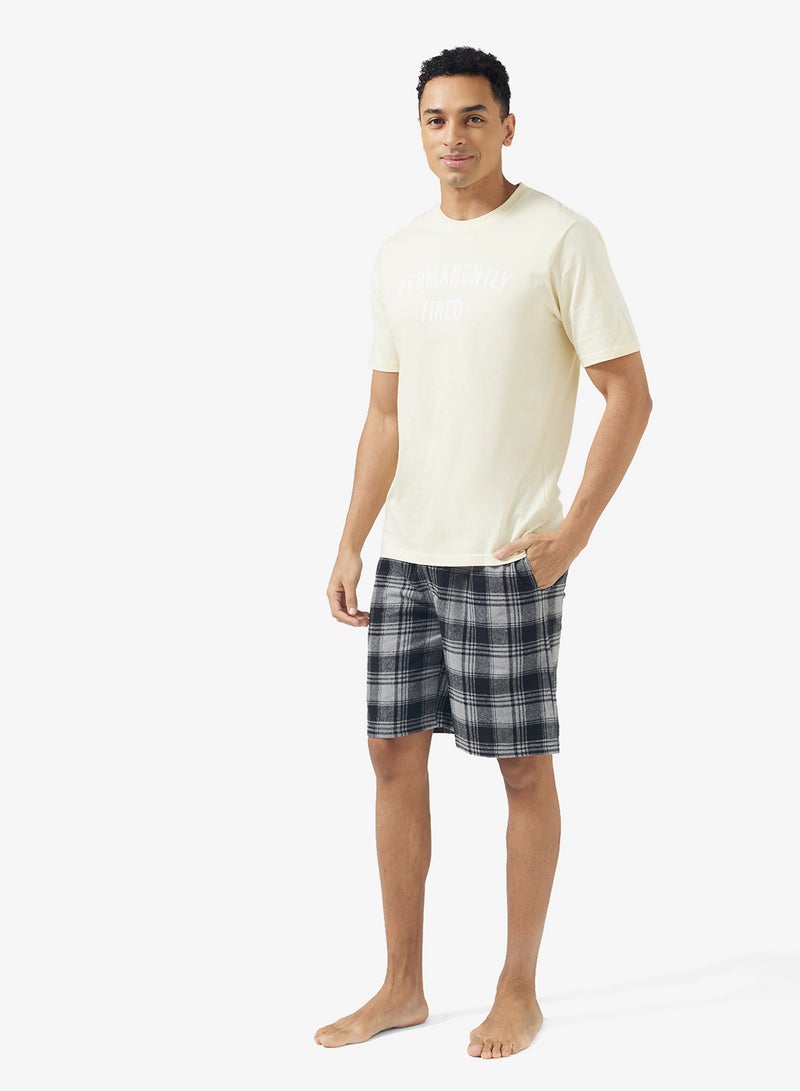 سفنتي فايف طقم بيجامة تي شيرت وشورت - Image 5