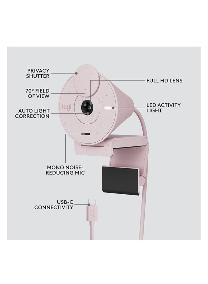 Webcam with Privacy Shutter, Noise Reduction Microphone, USB-C, Ceritified for Zoom, Microsoft Teams, Google Meet, Auto Light Correction - Graphite  - Image 5