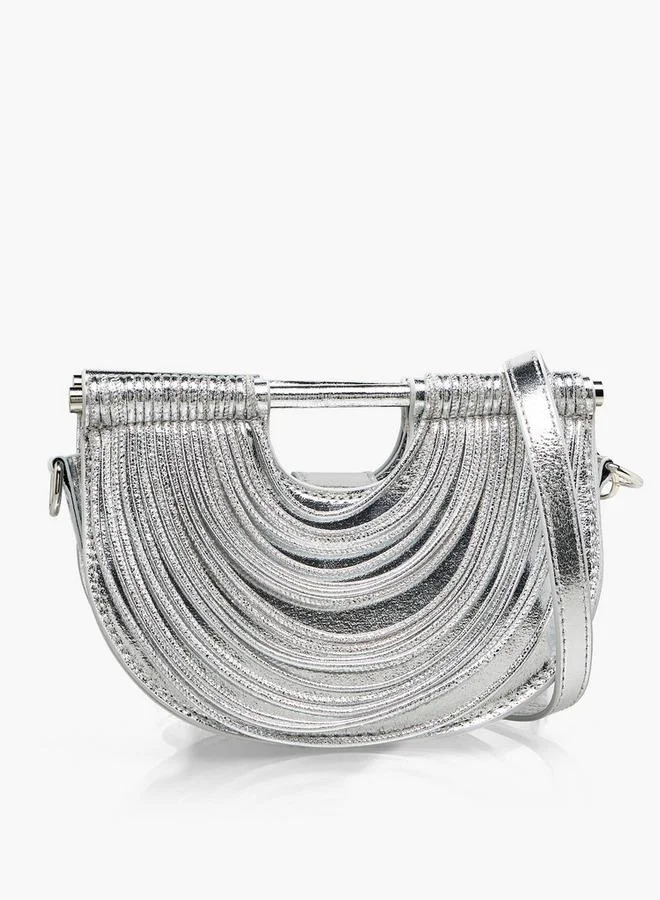 Flora Bella By Shoexpress Embellished Clutch With Detachable Strap