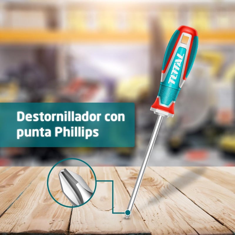TOTAL Phillips Screwdriver PH2 x 125mm - Image 2