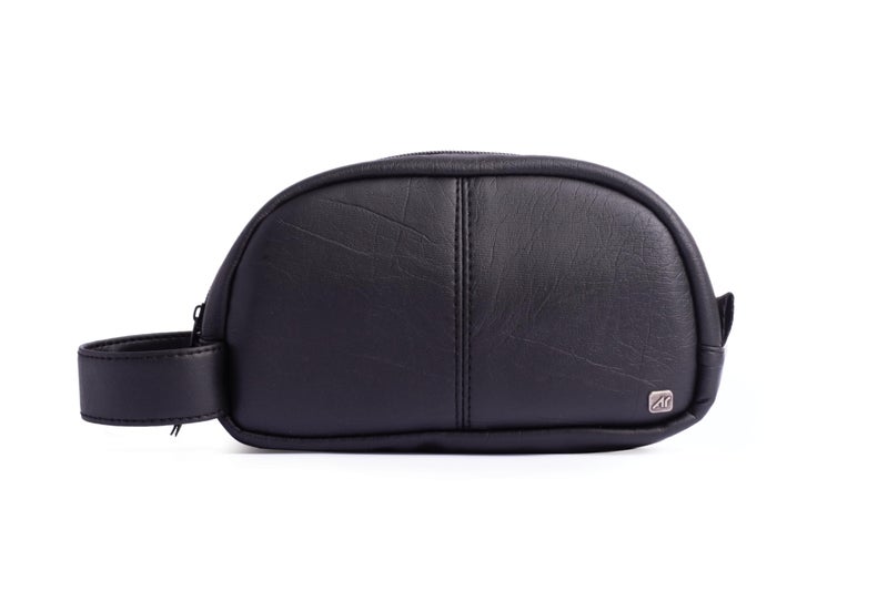 Ar supply Ar Mini Kit by Arij Bags | Compact Faux Leather Hand Bag, Water-Resistant, Multi-Compartment Organizer with Zipper Closure for Daily Use (20 × 11 × 5 cm) (Black) - Image 1