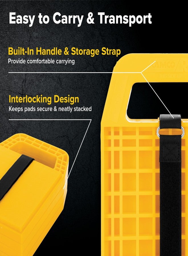 Camco RV Stabilizing Jack Pads, Helps Prevent Jacks From Sinking, 6.5 Inch x 9 Inch Pad - 4 Pack (44595), Yellow - Image 5