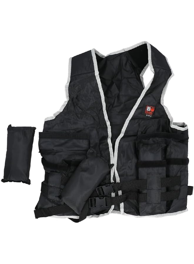 BODY SCULPTURE Lightweight Adjustable Vest Weight Black 10Kg Bb 960 B - Image 2