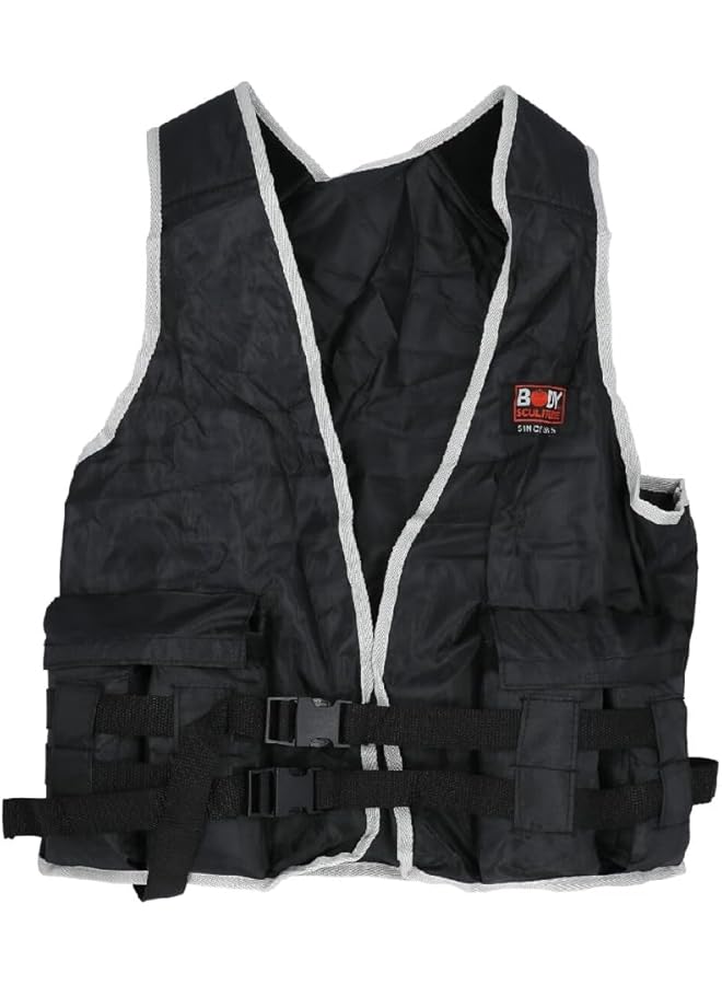 BODY SCULPTURE Lightweight Adjustable Vest Weight Black 10Kg Bb 960 B - Image 1