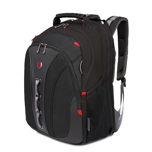 Wenger Legacy 16 inch Laptop Backpack Mens and Womens Laptop Bag BlackGray One Size - Image 1