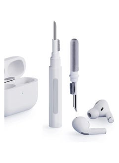 ELTRAZONE Cleaner Kit for Airpods Pro 1 2 Multi Function Cleaning Pen Soft Brush for Bluetooth Earphones Case Wireless Earphones Wireless Earbuds Cleaning Tools for Huawei Samsung MI Earbuds White  - Image 1
