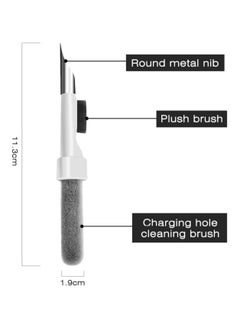 ELTRAZONE Cleaner Kit for Airpods Pro 1 2 Multi Function Cleaning Pen Soft Brush for Bluetooth Earphones Case Wireless Earphones Wireless Earbuds Cleaning Tools for Huawei Samsung MI Earbuds White  - Image 4