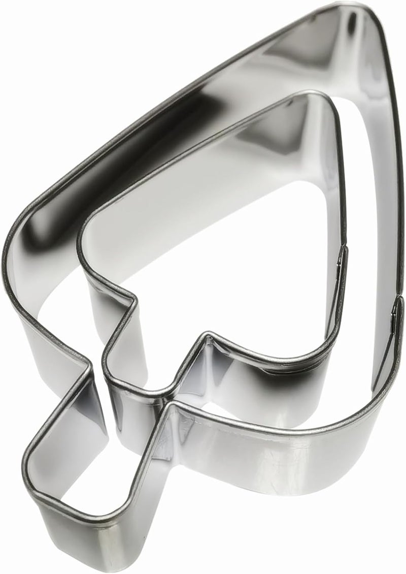 Comais Tree Shaped Cookie Cutters Set of 2 pcs Stainless Steel Christmas Tree Fondant Cutter Molds Baking DIY Tree Shape A - Image 2