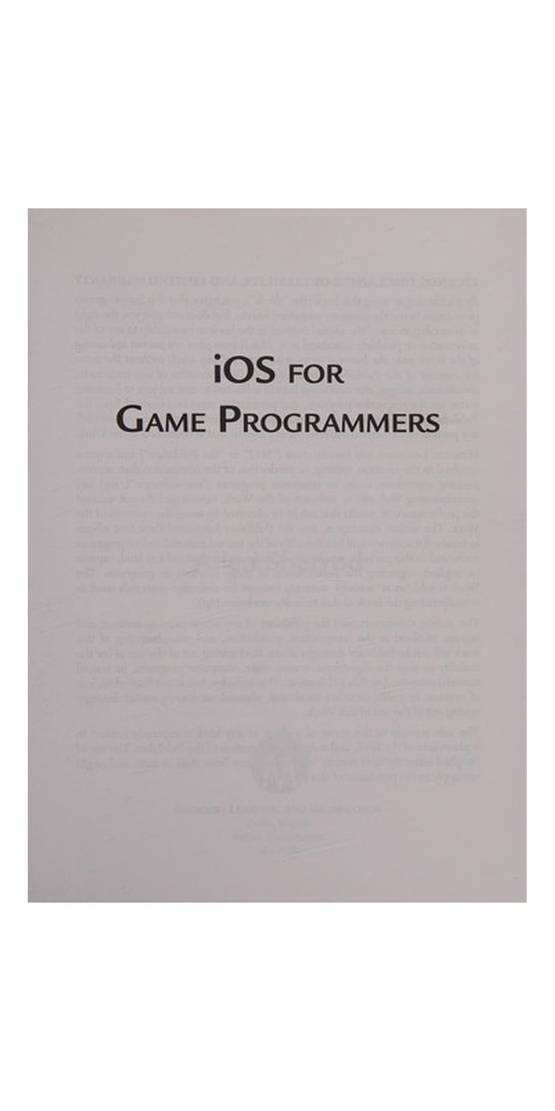 IOS for Game Programmers | Authored by Allen Sherrod | Paperback | Published by Mercury Learning & Information