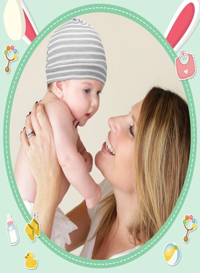 Bonuci 30 Pack Newborn Baby Hats Bulk Knot Beanie Hats Soft for Infant Baby Boys Girls Caps 0-6 Months, Multicolored - Image 5