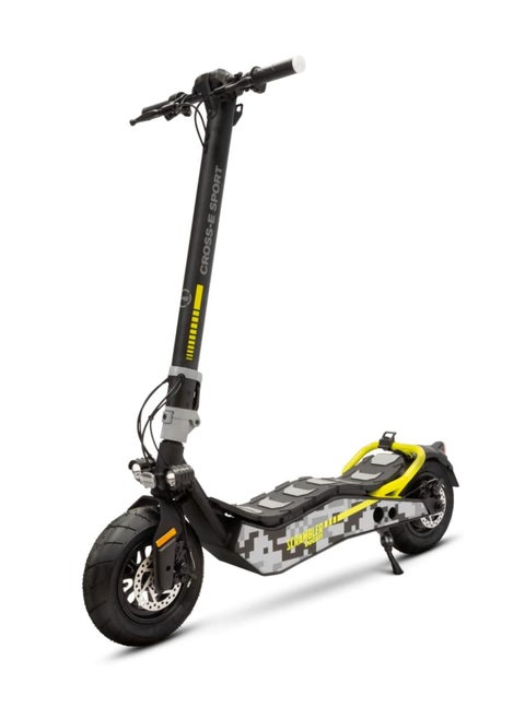 Ducati Scrambler E-scooter Cross E Sport with Turn Signals, Stylish Design with Powerful 500W Brushless Motor, Max Range 40Km, 6.5” Fat Anti Puncture Tubeless Tires large 3.5” LCD display-Grey