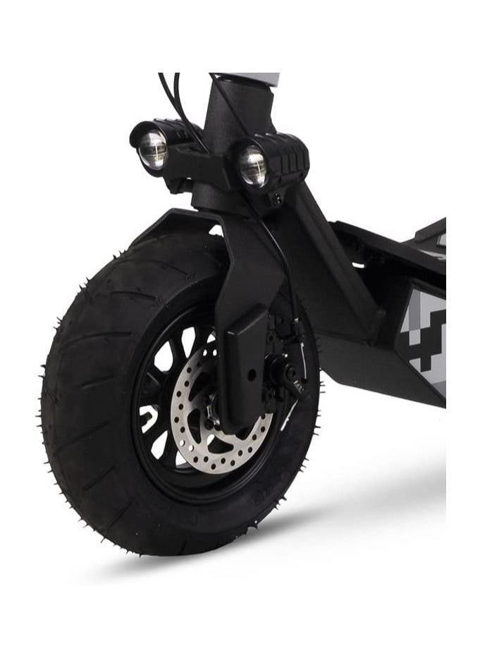 Ducati Scrambler E-scooter Cross E Sport with Turn Signals, Stylish Design with Powerful 500W Brushless Motor, Max Range 40Km, 6.5” Fat Anti Puncture Tubeless Tires large 3.5” LCD display-Grey