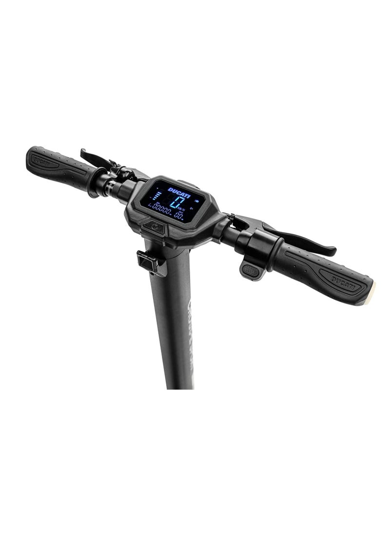 Ducati Scrambler E-scooter Cross E Sport with Turn Signals, Stylish Design with Powerful 500W Brushless Motor, Max Range 40Km, 6.5” Fat Anti Puncture Tubeless Tires large 3.5” LCD display-Grey