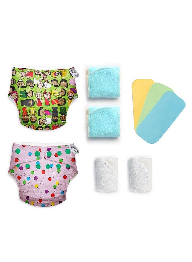 Superbottoms Cloth Diapers For Babies Starter Pack With 2 Freesize Uno New Version ; Reusable Cloth Diapers For Babies From 3M To 3Y With 3 Reusable Diaper Liners 2 Inserts And 2 Booster - Image 1