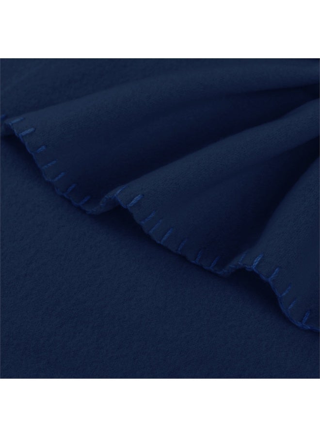 بطانية رمي الصوف، 6 قطع، بطانيات ناعمة، مريحة، خفيفة، بطانية سفر، بطانية الحيوانات الأليفة، دافئة، نزهة، بطانية صغيرة، صلبة للأريكة، السرير، المنزل، الأريكة، في الهواء الطلق، حفل الزفاف، 127 × 152 سم، لون بحري - Image 2