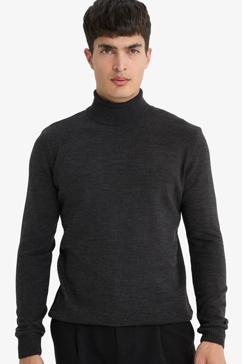ديفاكتو Slim Fit Turtleneck Knitwear Pullover