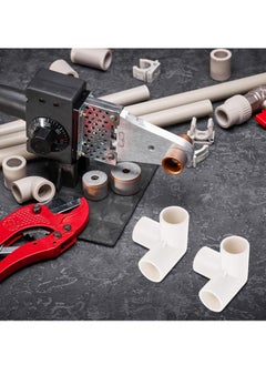 SYOSI 3 طرق تركيبات PVC الكوع، 8 قطع محولات أنابيب المياه زاوية الأنابيب، موصلات ملحقات الأنابيب وصلات التوصيل لرفوف PVC DIY هيكل دعم الحديقة أبيض  - Image 5