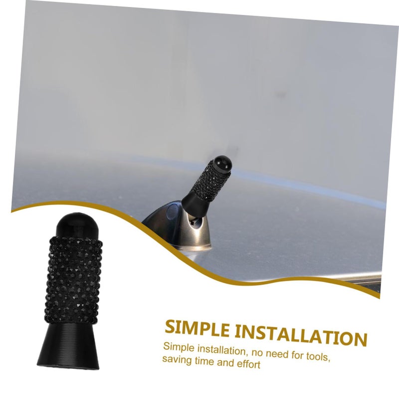 Rhinstone Car Short Antenna Replacement Black Modern Accessory Quick Install - Image 3