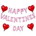 Tagberoy Pink Happy Valentines Day Balloons 16 Inch Valentines Decorations Balloons Red Heart Balloon for Valentine Day Decorations for Party Hotel Room Office Classroom - Image 2