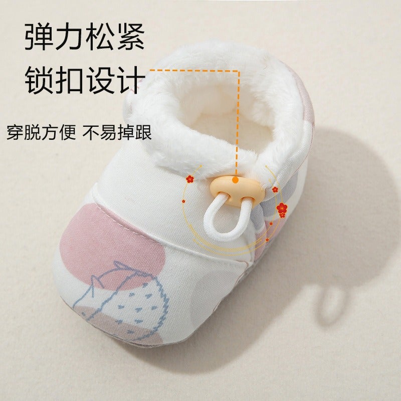 Chuan Duo La Baby Winter Cotton Socks Shoes for 0-1 Year Old, Thickened Soft Sole Anti-Slip Cartoon Booties - Image 5