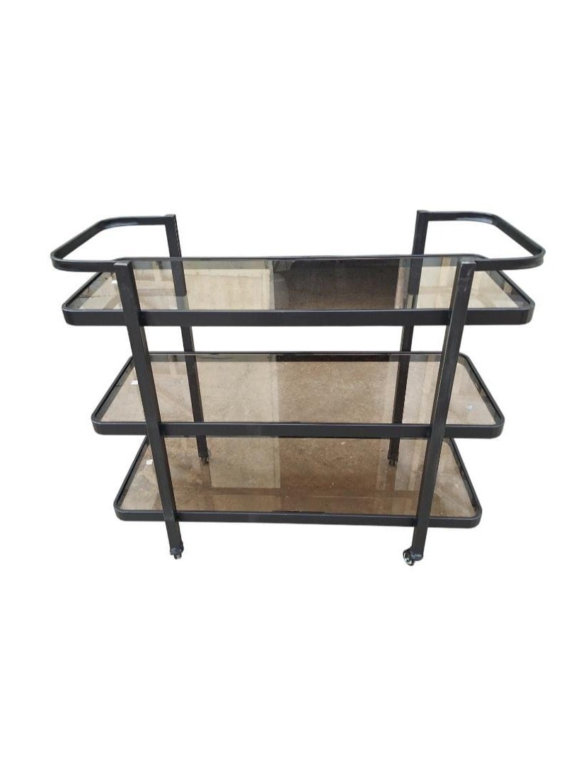 أذر مانيوفاكتشرر عربة تقديم طعام 3 دور سطح زجاج