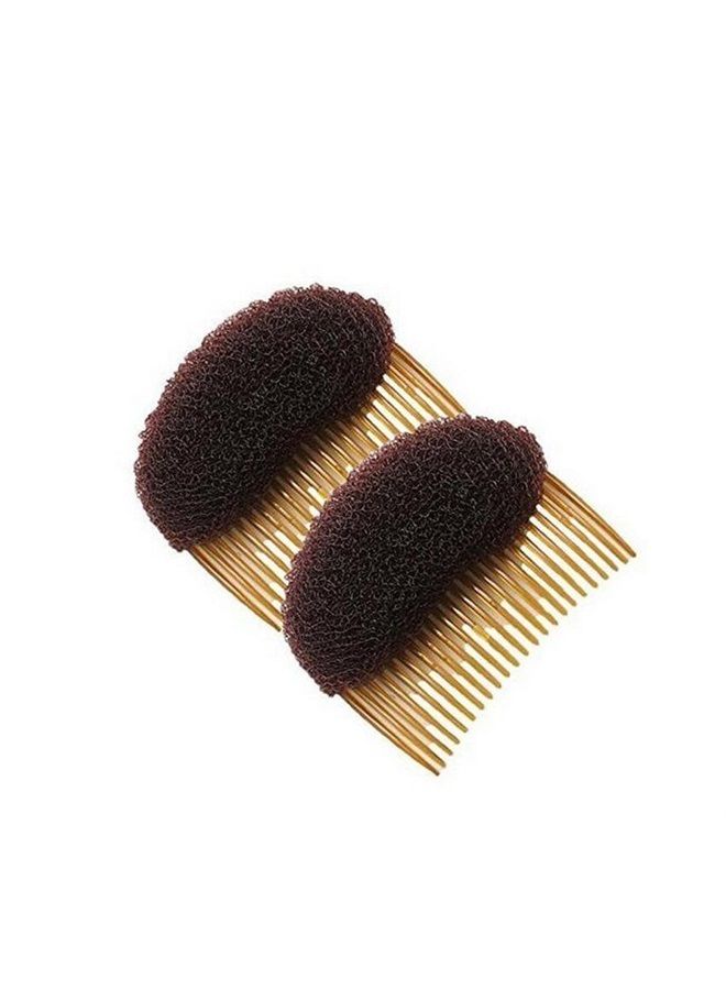 UPSTORE 2PCS Long 3.3inch Hair Decoration Comb Sponge Foam Hair Volume Bump it up Insert Hair Base Styling Accessories Back Do Beehive Hair Styler Hair Increasing Tool (Brown) - Image 1