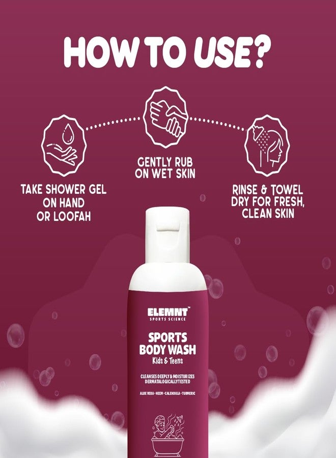 Elemnt Sports Body Wash for Kids & Teens | Gentle Sports Shower Gel for Active Kid & Teenagers | 200 ML - Image 4