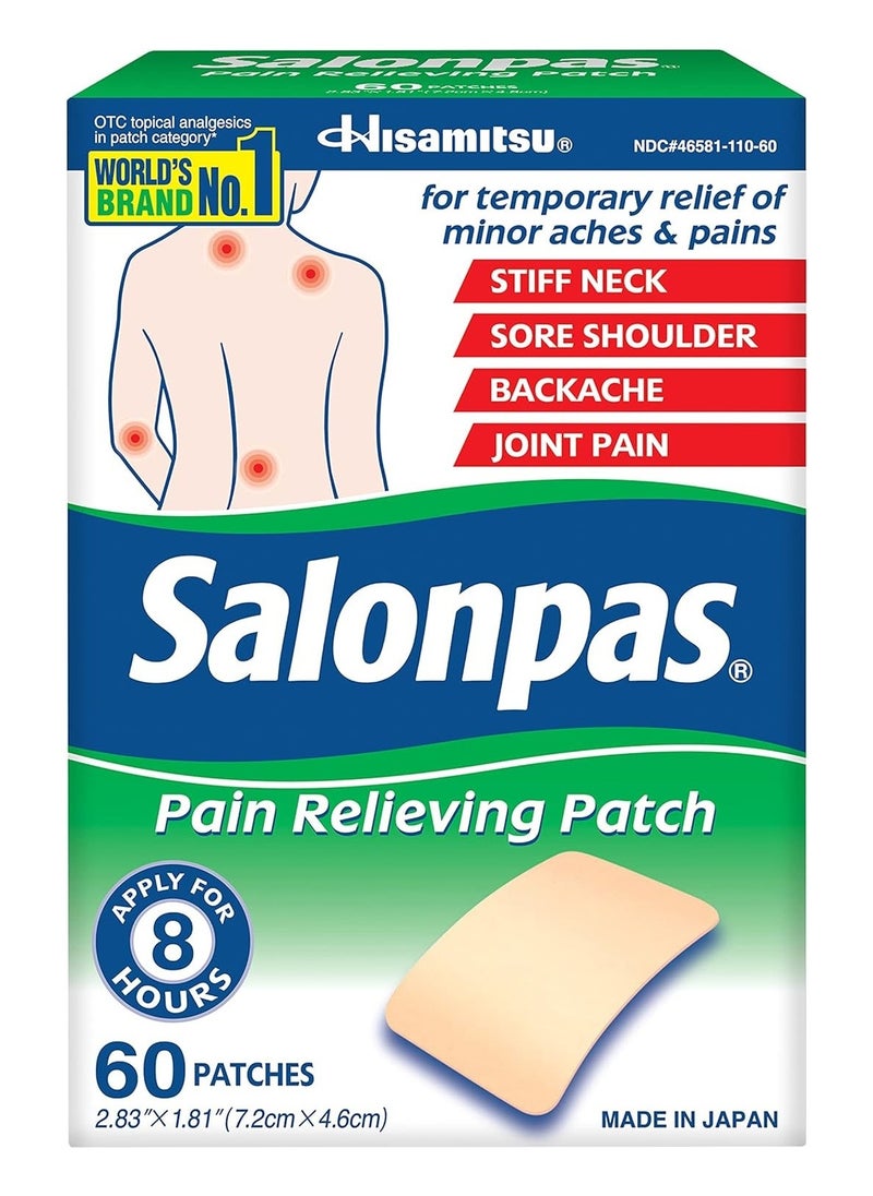 Salonpas Pain relief patches 60 pieces, pack of 1 