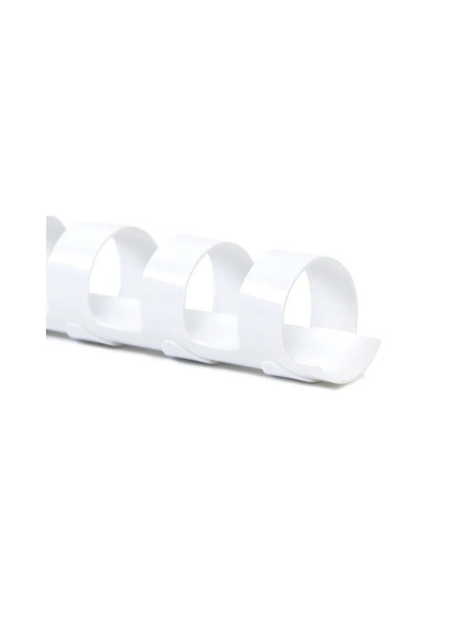Kalon 16MM Plastic Spiral Binding Ring White 21 holes For A4 Book and Notebook,Paper Office & School Pack Of 100Pcs  - Image 1