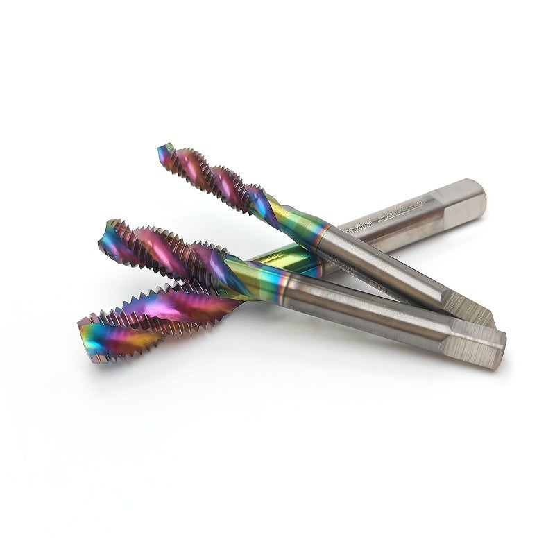 9pcs HSS Spiral Flute Tap Set M2 to M12 3 Flute Multi Purpose Threading Tools - Image 3