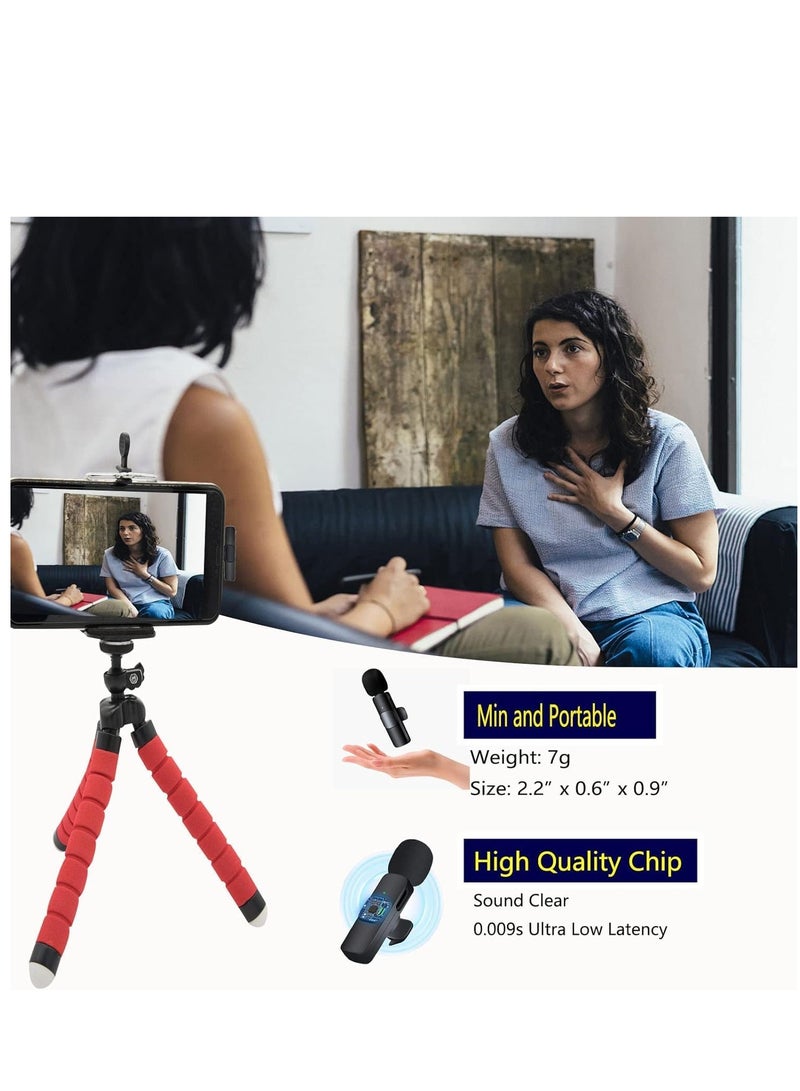 Professional Wireless Lavalier Lapel Microphone for Android Phone - Cordless Omnidirectional Condenser Recording Mic for Interview Video Podcast Vlog YouTube - Image 4