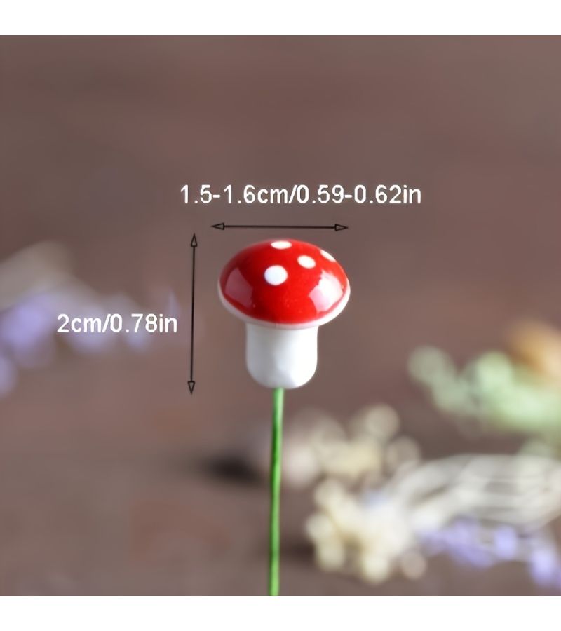 11 Mini Foam Mushroom Ornaments Set Artificial Fungus Themed Party Decorations Crafts Whimsical Home Christmas Thanksgiving Celebration - Image 4