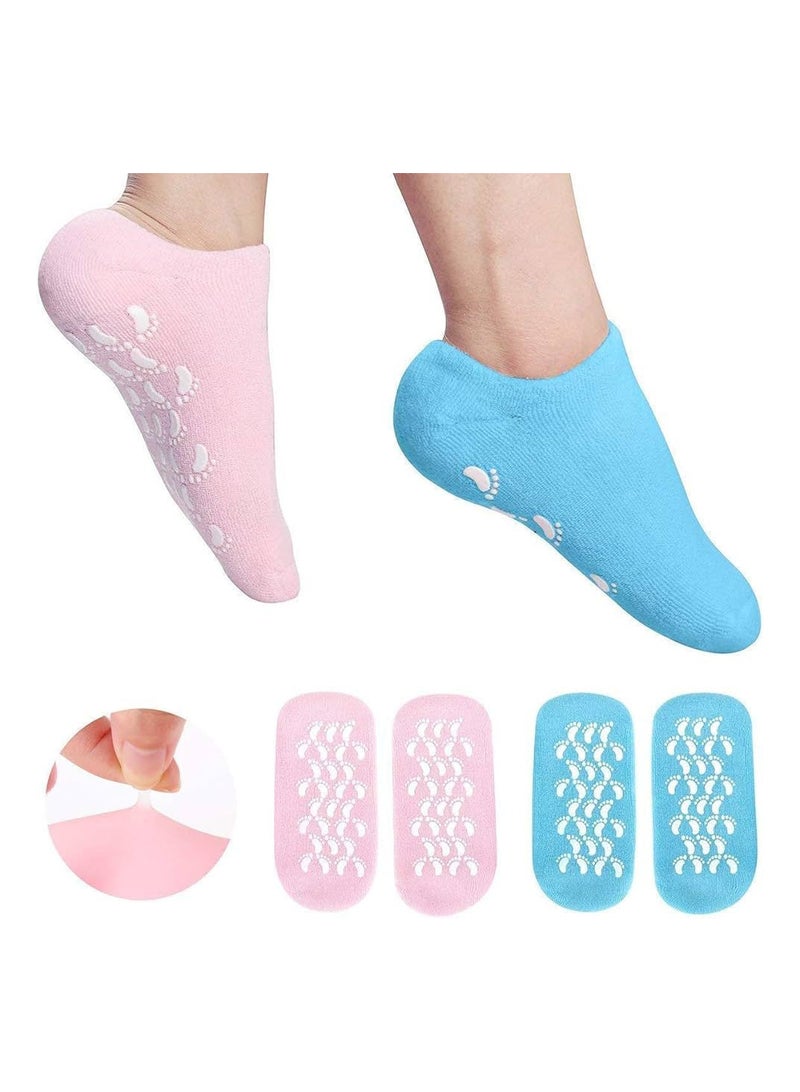Moisturizing Silicone Gel Socks - Soften Dry, Cracked Heels & Feet for Women & Men  - Image 1