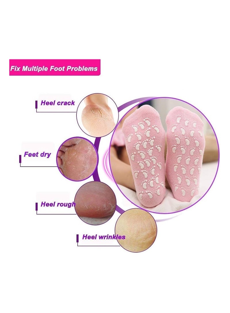 Moisturizing Silicone Gel Socks - Soften Dry, Cracked Heels & Feet for Women & Men  - Image 2