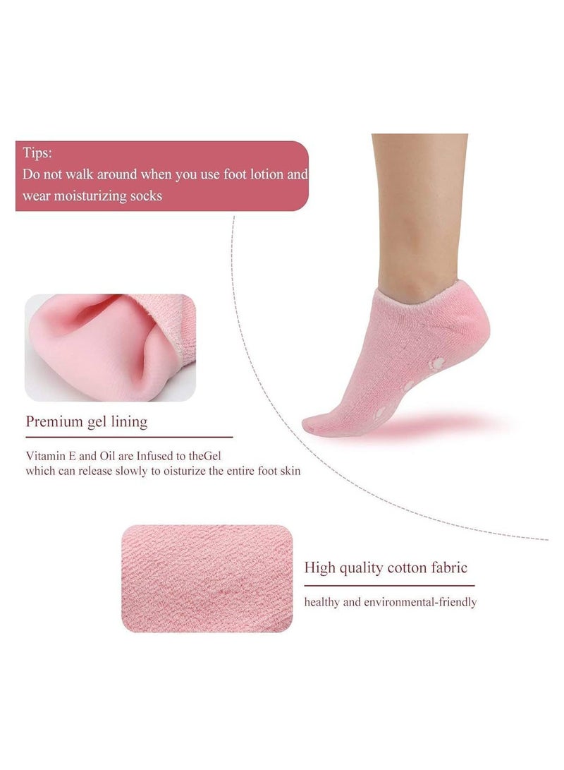 Moisturizing Silicone Gel Socks - Soften Dry, Cracked Heels & Feet for Women & Men  - Image 3