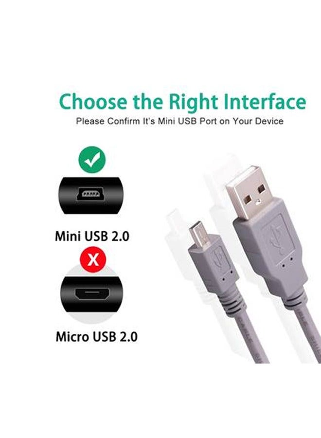 Taimi Mini USB 5Pin to USB 2.0 Male Data Cable for Hard Disk,PlayStation3 Controller, Camera and Phone 8mtr-Grey - Image 3