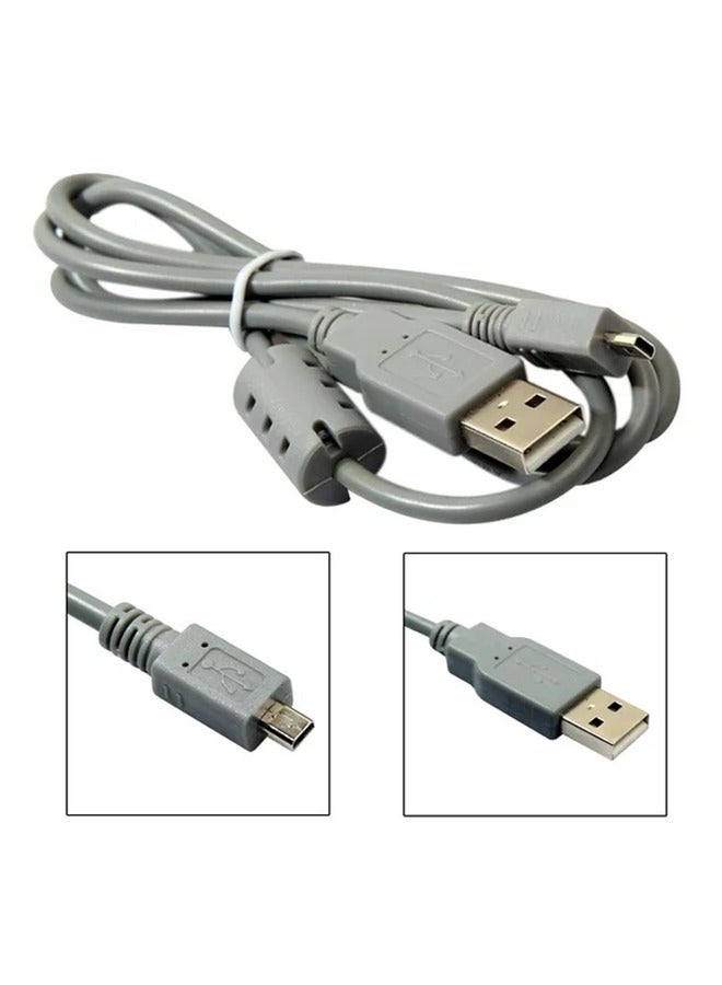 Taimi Mini USB 5Pin to USB 2.0 Male Data Cable for Hard Disk,PlayStation3 Controller, Camera and Phone 8mtr-Grey - Image 1