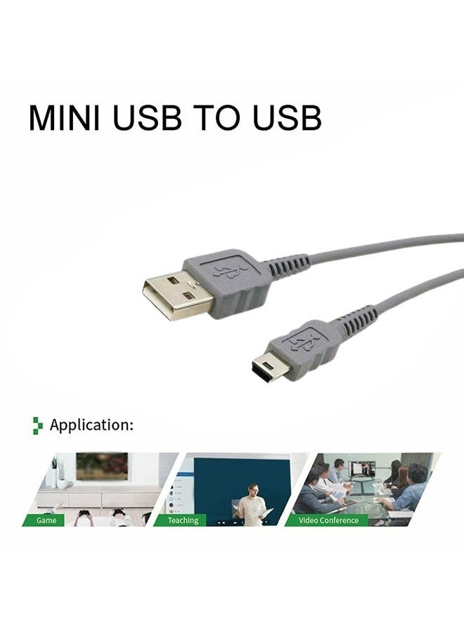 Taimi Mini USB 5Pin to USB 2.0 Male Data Cable for Hard Disk,PlayStation3 Controller, Camera and Phone 8mtr-Grey - Image 2