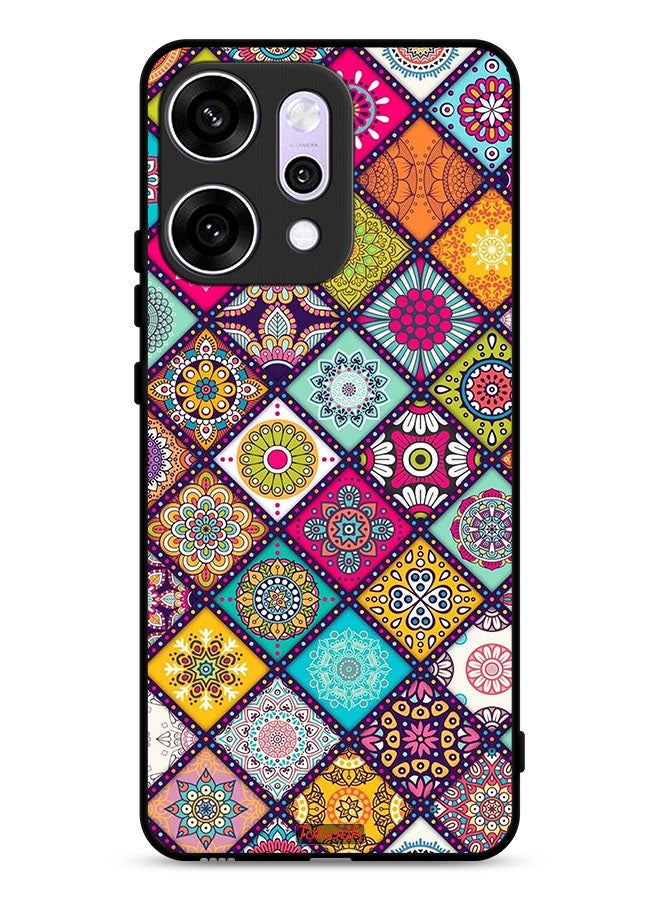Tolwak Oppo Reno14 Pro Protective Case Cover Mandala Squares Pattern - Image 1