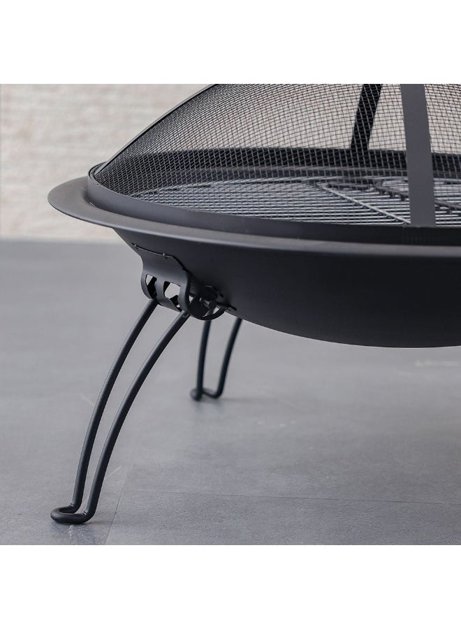 DANUBE HOME Inferno Blaze Firepit , Round Outdoor Fire Bowl For Garden & Patio Gatherings, Sturdy Steel Body With High-Temperature Coating And Modern Design – Blac - Image 2