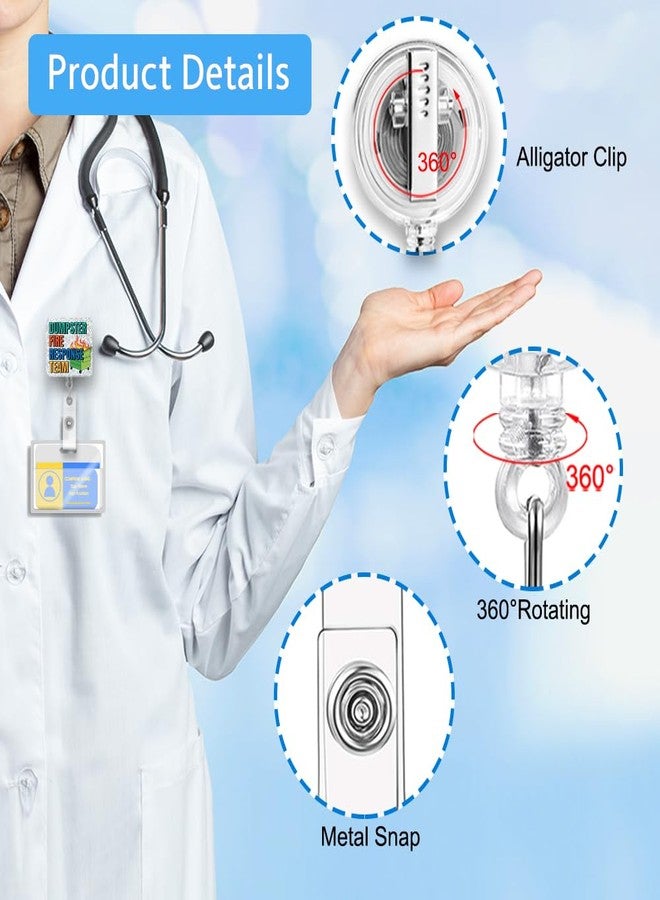 AGMDESIGN Dumpster Fire Response Team Funny Badge Reel Retractable Alligator Clip, Humor Badge Reel for Nurse Doctor Office Medical Worker Nursing Student Teacher, Appreciation Gifts for Nurse - Image 3