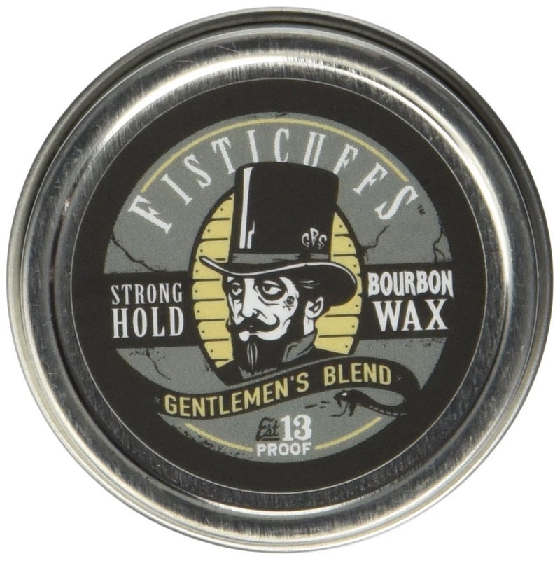 GRAVE BEFORE SHAVE Fisticuffs Strong Hold Mustache Wax Gentlemen's Blend 1 OZ. Tin - Image 1