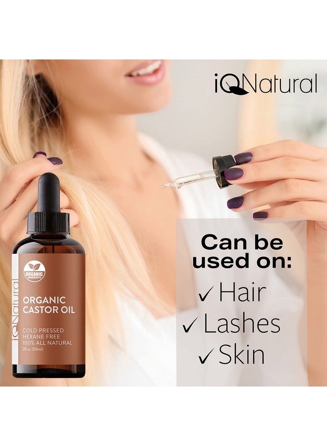 IQ Natural Castor Oil For Eyelashes Eyebrow And Eyelash Growth Serum 100% Pure Cold Pressed Organic Castor Oil Eyelash Serum Conditioner Lash Serum Growth Hair Oil Treatment Brow Growth Serum  - Image 4
