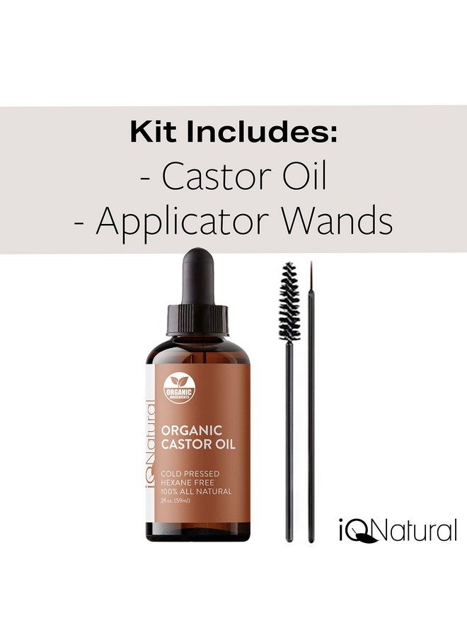 IQ Natural Castor Oil For Eyelashes Eyebrow And Eyelash Growth Serum 100% Pure Cold Pressed Organic Castor Oil Eyelash Serum Conditioner Lash Serum Growth Hair Oil Treatment Brow Growth Serum  - Image 5